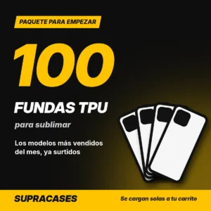 Paquete para empezar de 100 fundas TPU para sublimar