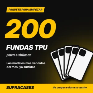 Paquete para empezar de 200 fundas TPU para sublimar