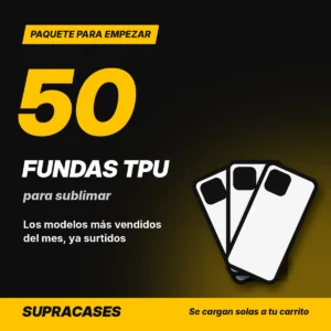 Paquete para empezar de 50 fundas TPU para sublimar